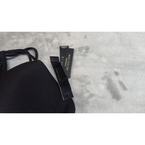 VICTORIA'S SECRET 32C SWIM Archives Beach Macrame Halter Push-Up Bikini Top NWT - Picture 4 of 6